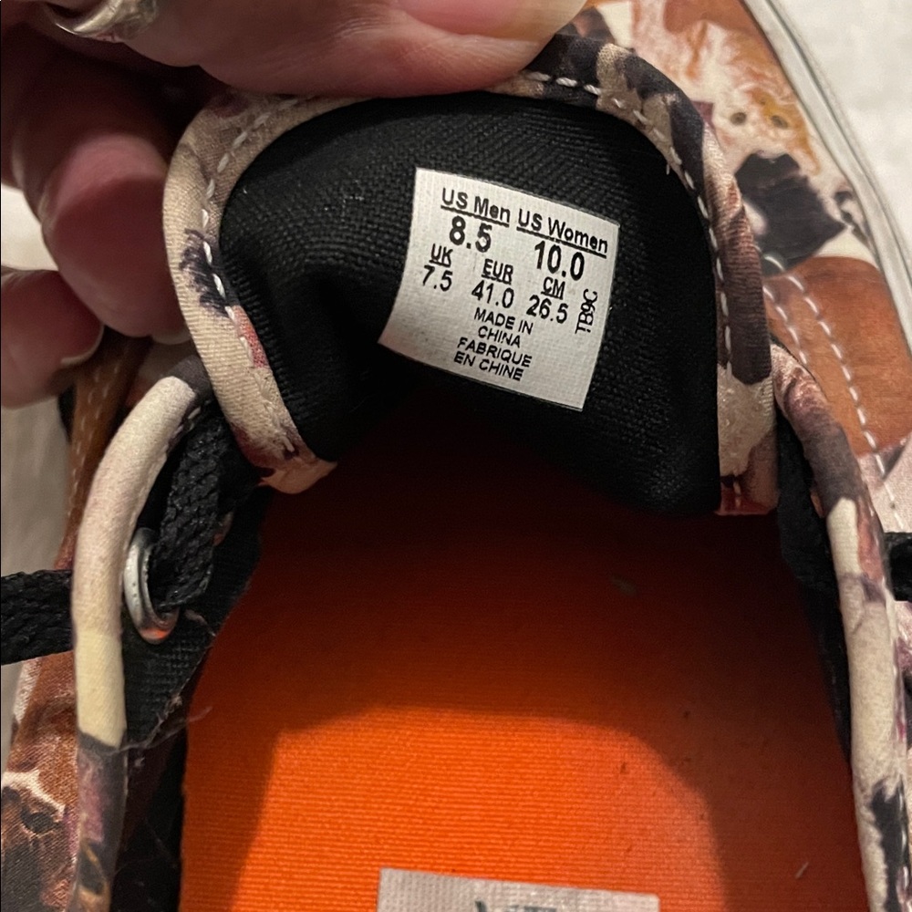 Vans Animal Print Sneakers with Black and Orange Details - Picture 2 of 3